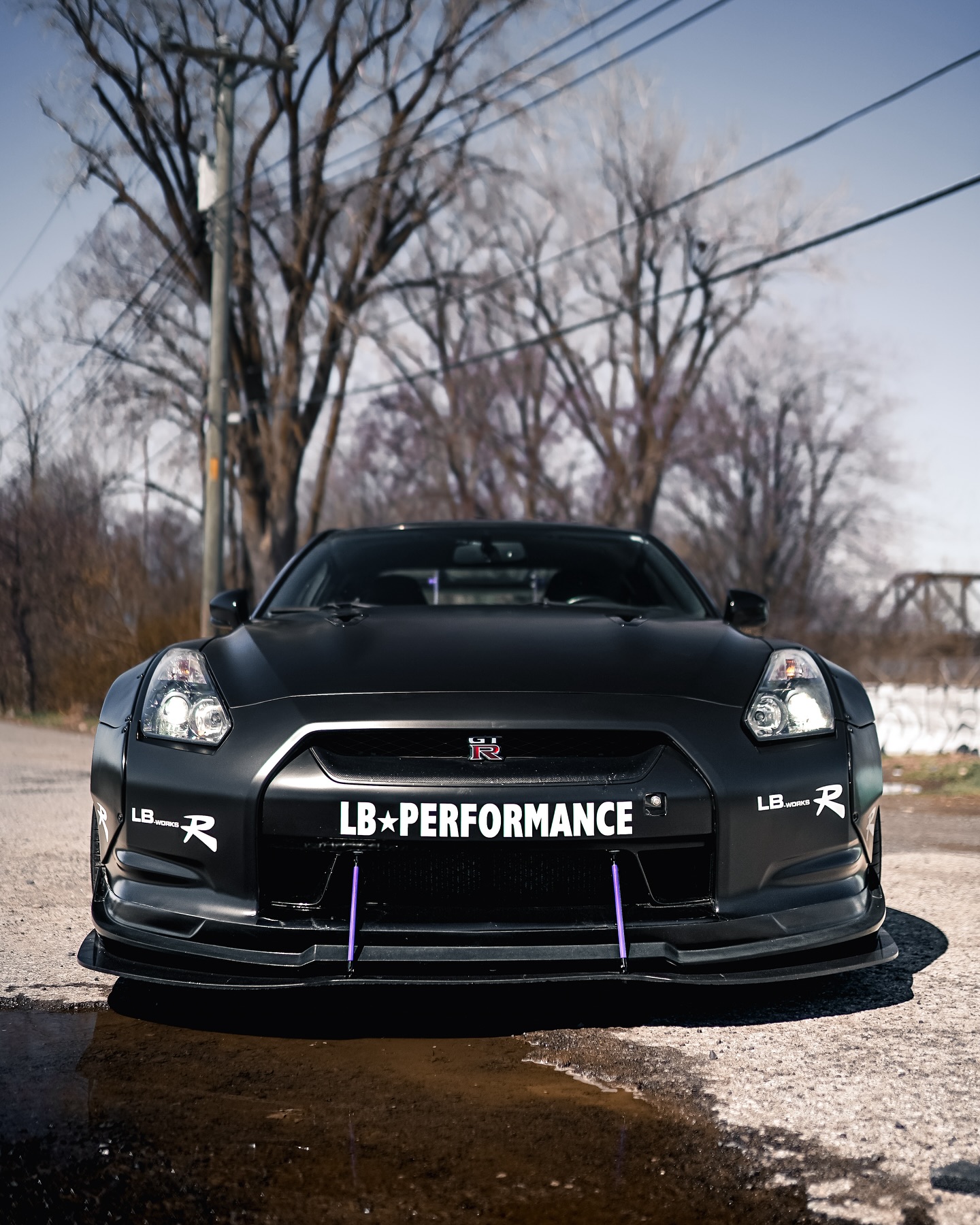 Nissan GTR, Satin Black / Purple Accents